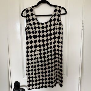 Vintage Jams World Rare Black and White Diamond Mini Dress